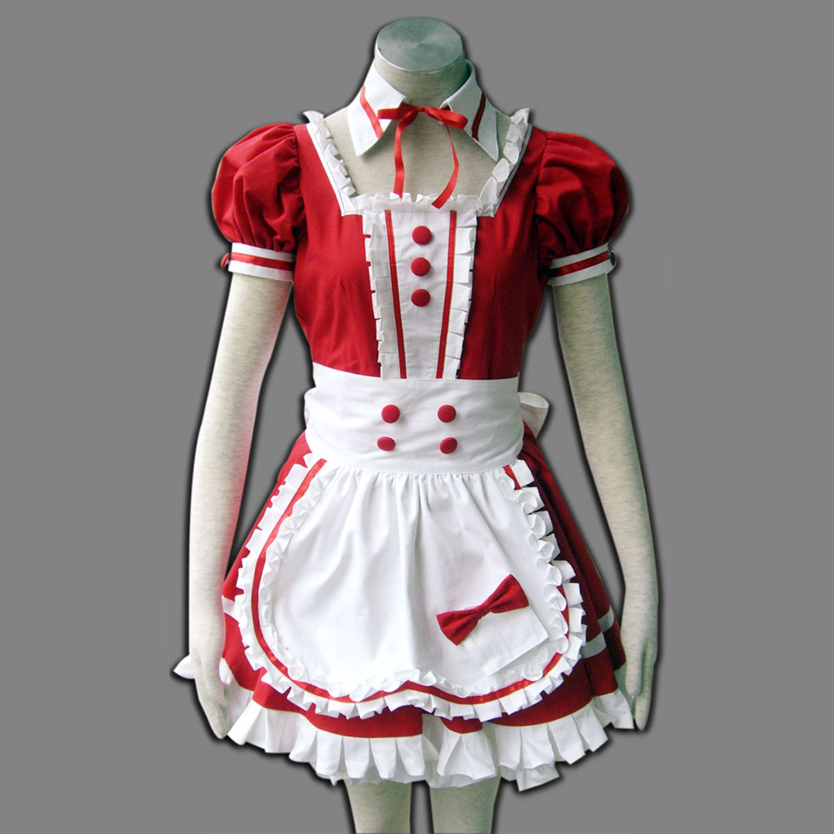 Röd Maid Uniform 6 Cosplay Kostym Sverige
