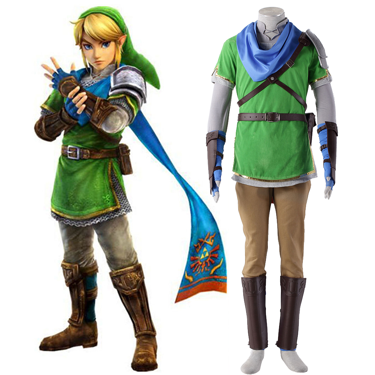 The Legend of Zelda Hyrule-Warriors Link 5 Cosplay Kostym Sverige