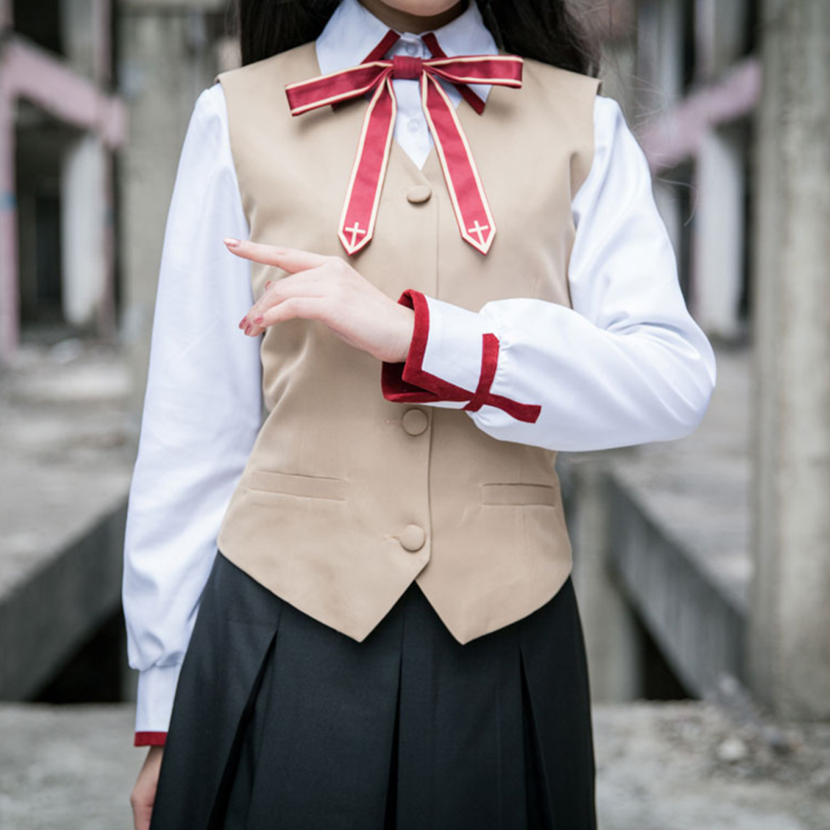 The Holy Grail War Tohsaka Rin 3 School Uniform Cosplay Kostym Sverige