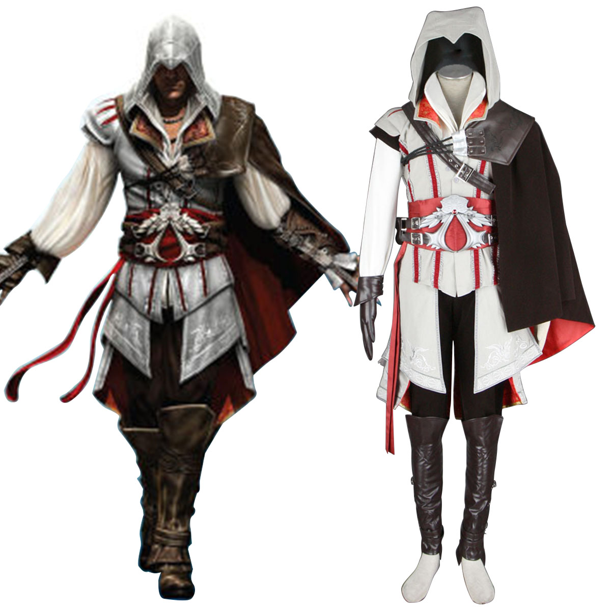 Assassins Creed II Assassin 2 Cosplay Kostym Sverige