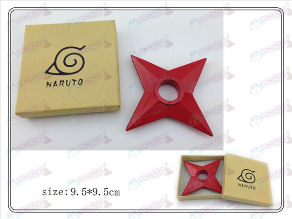 Naruto Shuriken klassiska förpackad (röd) plast