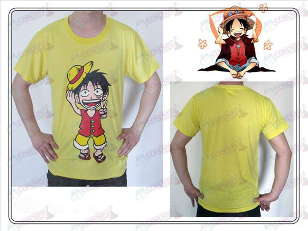 One Piece Tillbehör Luffy T-shirt (gul)