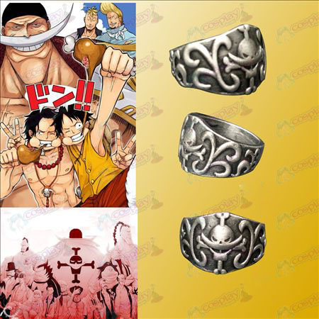 One Piece tillbehör Vit Huzi Hai Pirates Ringen-kort installerat