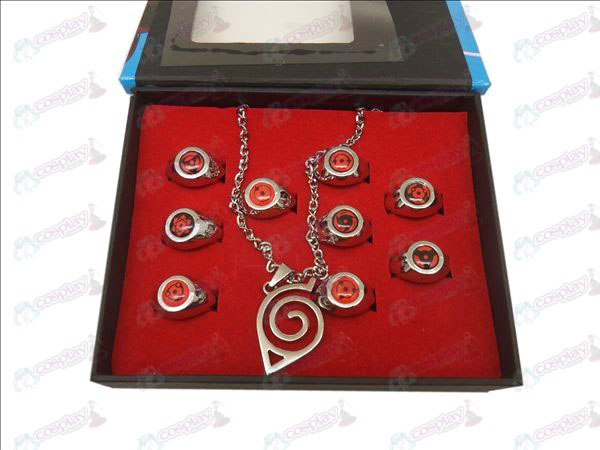 9 Naruto ring + halsband