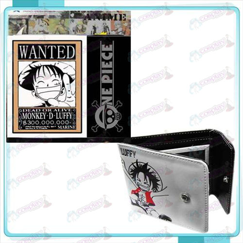 One Piece Tillbehör Luffy ville snap plånbok