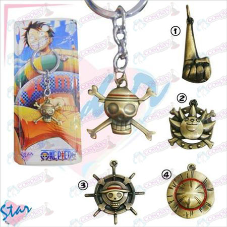 One Piece Accessoarer brons nyckelring