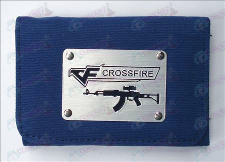 CrossFire tillbehör Vit Canvas Wallet (Blå)