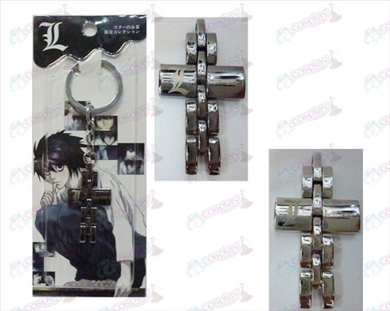 Death Note Tillbehör Cross nyckelring svart och vitt