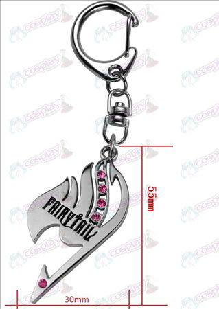 Fairy Tail nyckelring med diamant (rosa diamant)