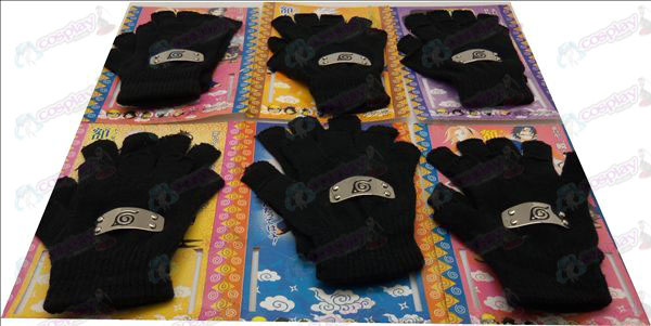Naruto Half Finger vita handskar (6 par / set)