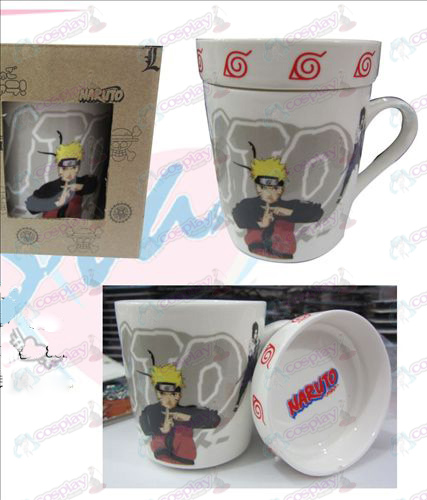 Tecknad keramik kopp (med lock) Naruto
