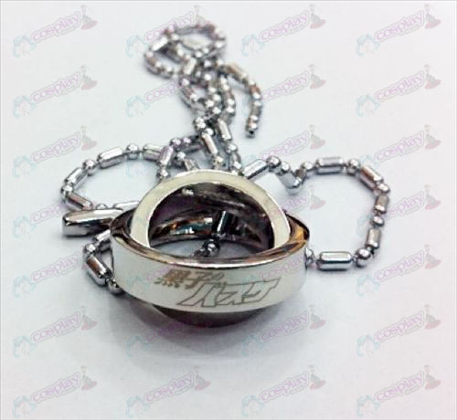 Solfläck basket dubbel ring halsband (silver)