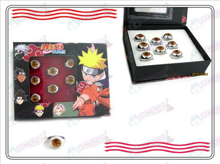 Naruto Xiao Organisation boxades (noll) tecknet ring