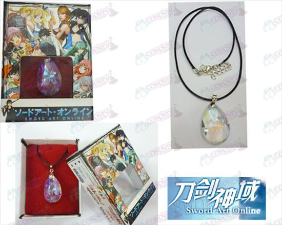 Svärd Art Online Tillbehör Yui White Crystal Heart Halsband Box