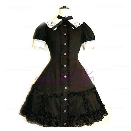 Black Lace Corset Dress Lolita Cosplay Kostym
