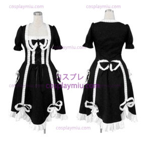 Black Gothic Lolita Cosplay Kostym