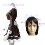 Brown Gothic Lolita Cosplay Kostym