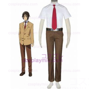 Seitokai Yakuin Domo-män Summer School Uniform 65% Bomull 35% Polyester Cosplay Kostym