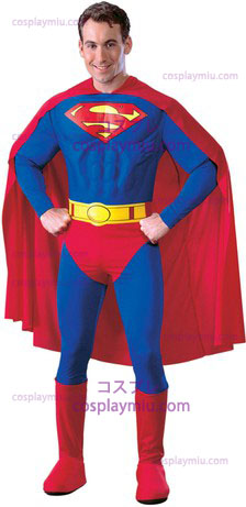 Superman Vuxen Muscle Dlx Large