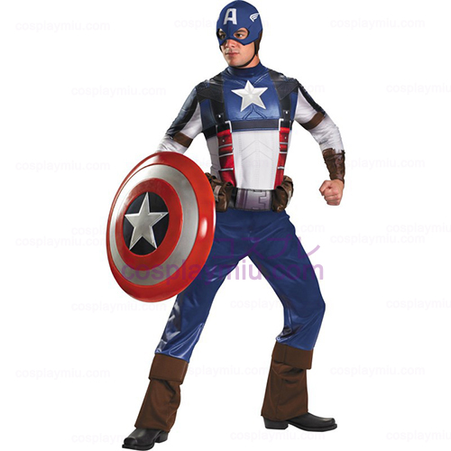 Captain America Movie - Captain America Deluxe Adult kostym