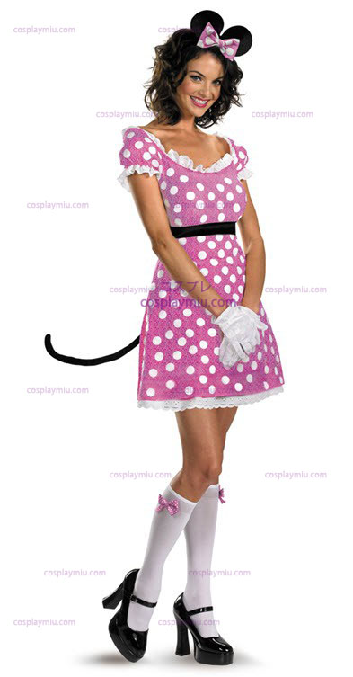 Disney Klubbhus rosa Mimmi Pigg Adult kostym