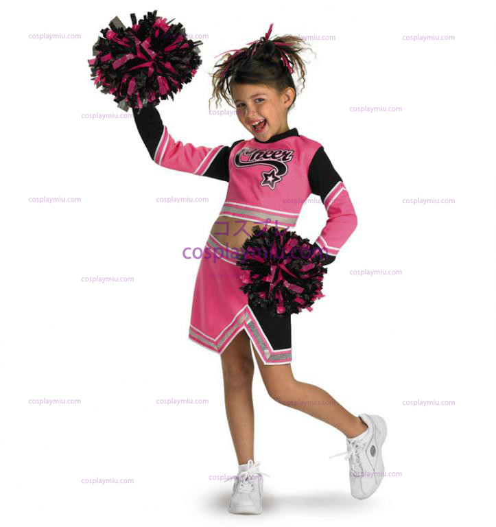 Go Team Pink! Cheerleader Barn Kostym