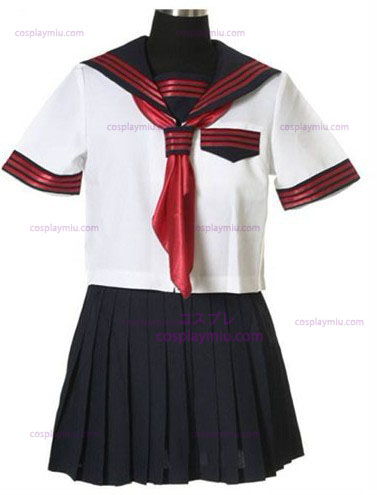 Korta ärmar Sailor skoluniform Cosplay Kostym