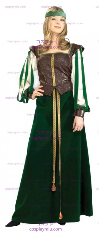Grön Maid Marian Adult kostym