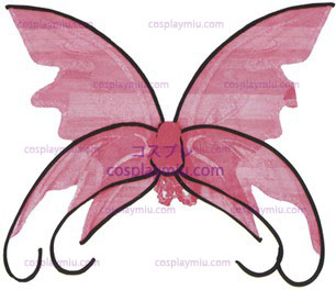 Wings Butterfly Rosa W / Blk Trm