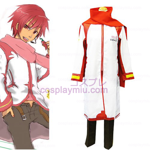 Vocaloid Akaito Red and White Cosplay Kostym