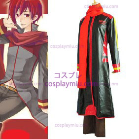 Vocaloid Akaito Röd och svart Cosplay Kostym
