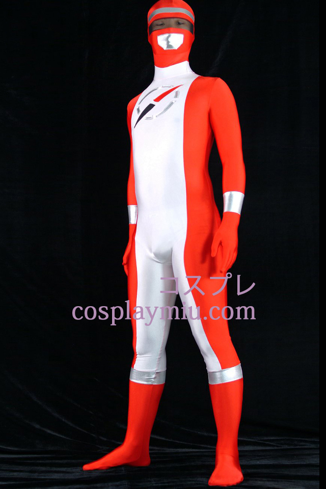 Operation Overdrive Red Ranger Lycra Spandex Superhjälte Zentai Suit
