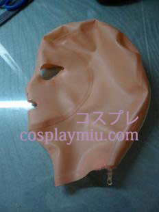 Hudfärgad latex mask med öppna ögon och mun