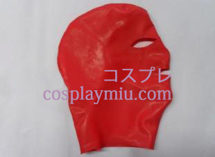 Classic Red Latex Mask med öppna ögon och mun
