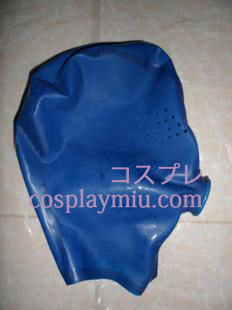 Classic Blue Cosplay Latex Mask med Meshhade