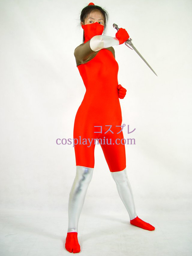 Red Lycra Cosplay Kostym
