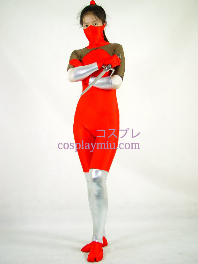 Red Lycra Cosplay Kostym