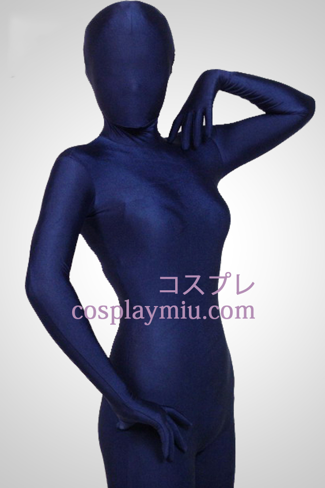 Mörkblå Full Body Lycra Spandex Zentai Suit