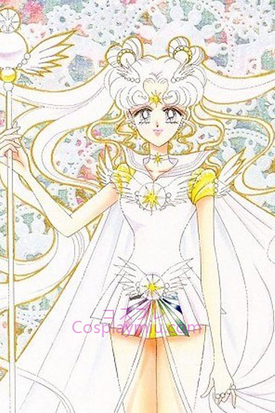 Sailor Moon Tsukino Usagi Sailor Moon Silver Long Cosplay peruk
