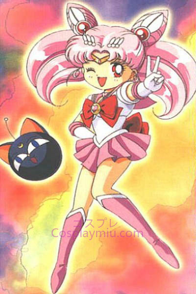 Sailor Moon Chibi Usa Sailor Chibi Månen Cosplay peruk