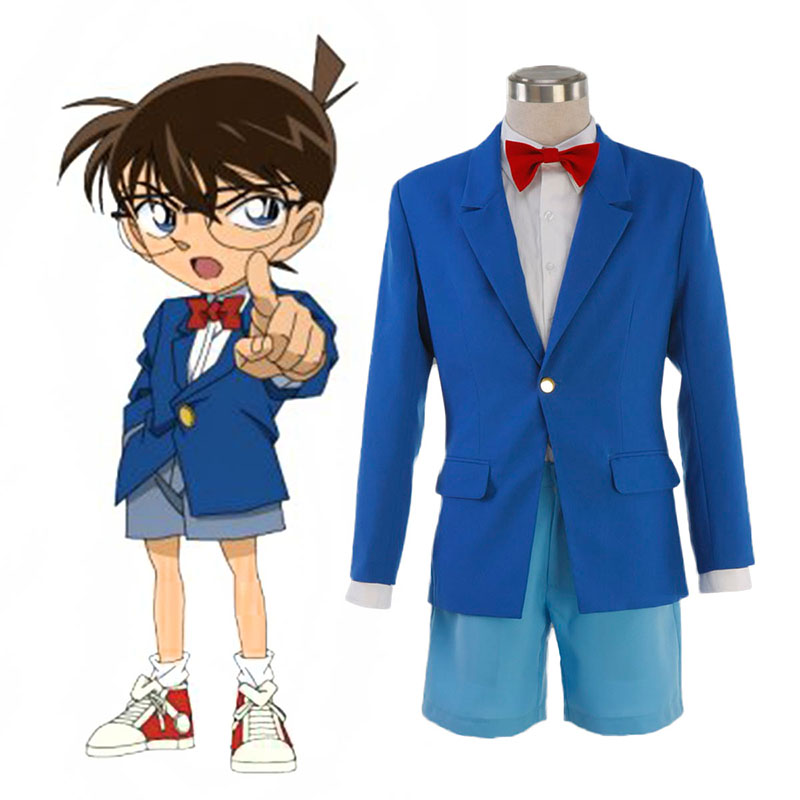 Detective Conan Edogawa Konan School Uniform 1 Cosplay Kostym Sverige