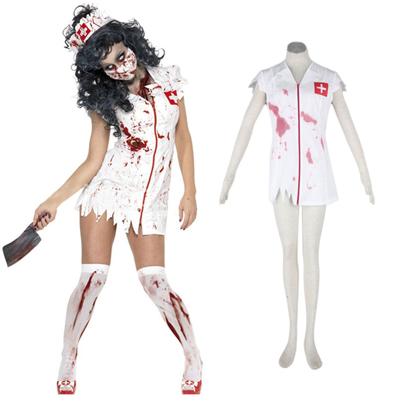 Halloween Culture zombie Burst Blod Nurses en Cosplay KostymSverige