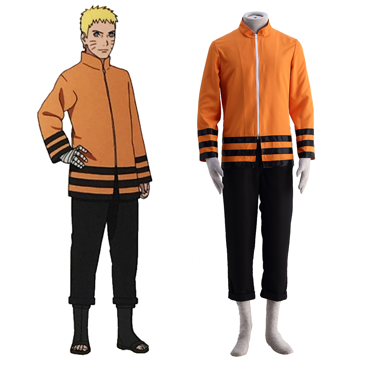 Naruto Boruto Naruto Uzumaki 10 Cosplay Kostym Sverige