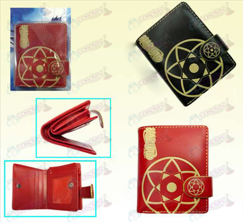 Naruto Sasuke kalejdoskop tvåfärgade läder plånbok (a)