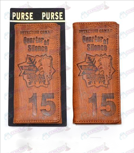 Lång gånger plånbok präglat läder (Conan 15 årsdag)