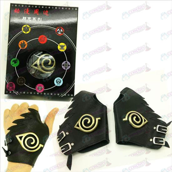 Naruto konoha logo Ban kepi handskar koppar