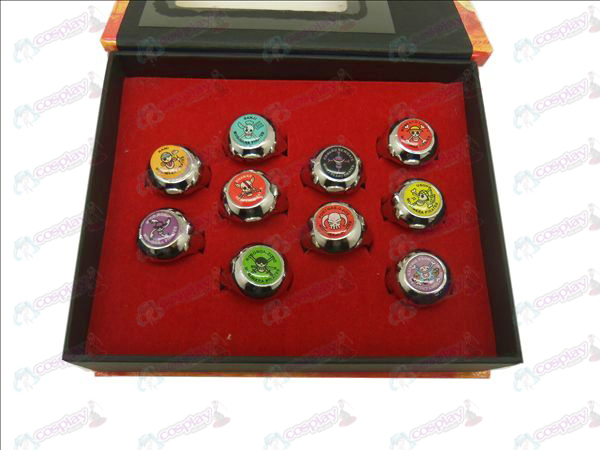 10 One Piece Accessoarer Ringar (färg)