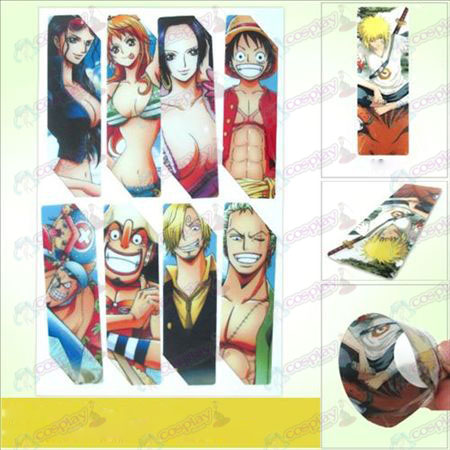 SQ013-One Piece Tillbehör anime stora bokmärken (5 versionen av priset)