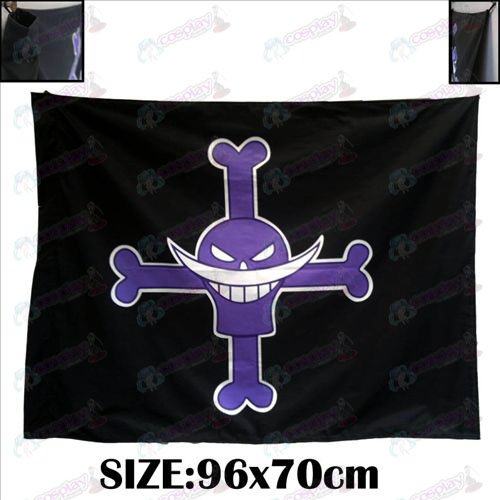 One Piece tillbehör Vit Huzi Hai Pirates Pirate Flag jubileums-upplaga