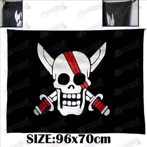 One Piece Tillbehör jubileums rött hår pirater piratflagga